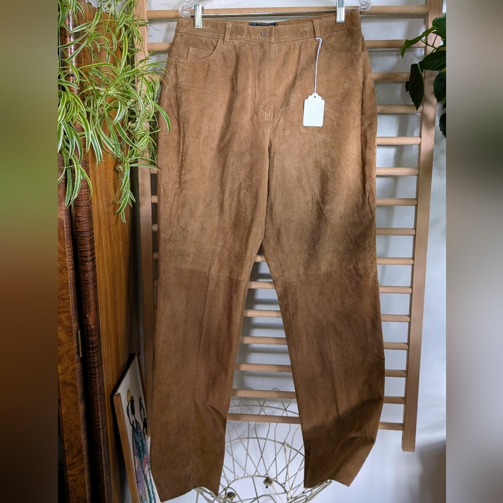 Suede Leather Pants